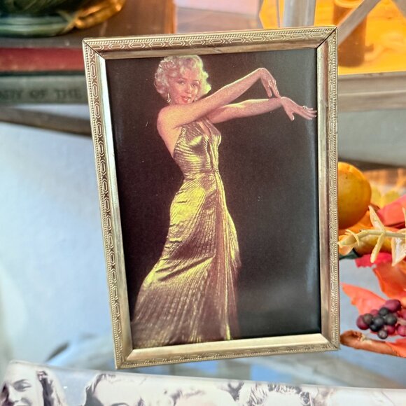 Marilyn Monroe Bundle Thick Glass Trinket Dish & Hollywood Regency picture - Picture 9 of 9